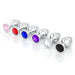 Jeweled Chrome Metal Butt Plug - Temperature Play Anal Toys