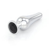 Long Jeweled Chrome Butt Plugs