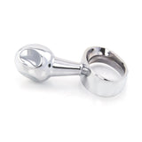 Bejeweled Butt Plug with Handle - Stainless Steel