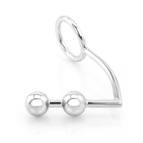 Stainless Steel Butt Plug Anal Hitch Cock Ring Dual Ball Anal Toy Luxurious Bliss