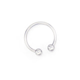 Stainless Steel Horseshoe Beaded Glans Cock Ring