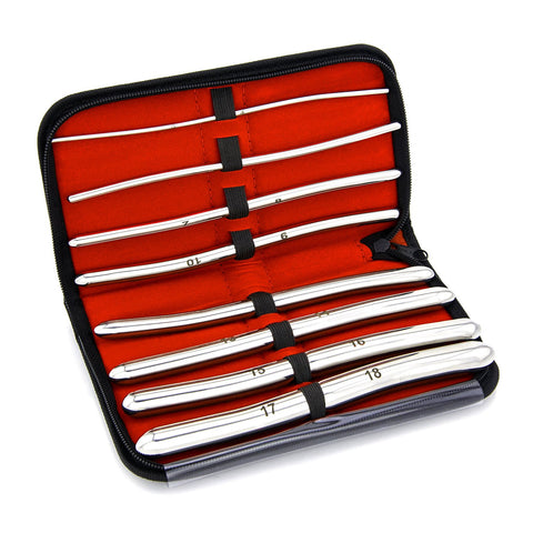 Stainless Steel Hegar 8 inch Urethral Sounds Dilator Set