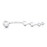 Stainless Steel Twisted Dildo with 4 Bulbs