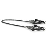 Clover Nipple Clamps with Chain - Black