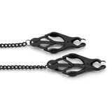 Clover Nipple Clamps with Chain - Black