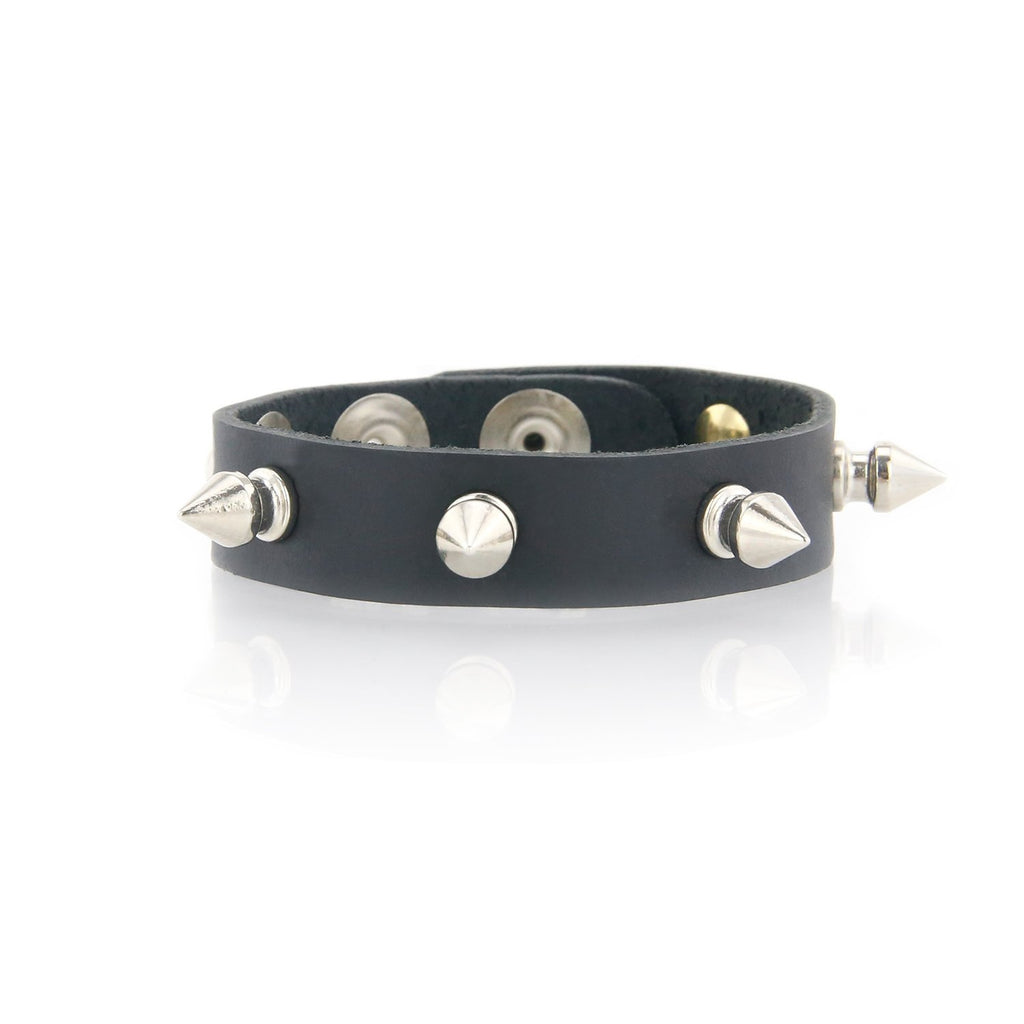 Leather Cock Ring - Spikes