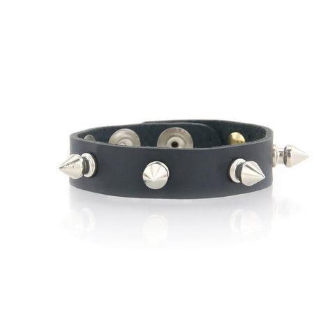 Leather Cock Ring - Spikes