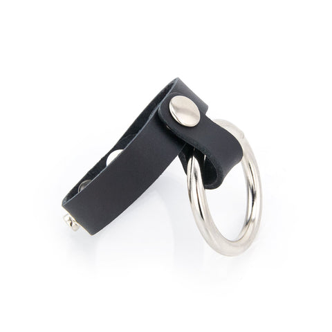 Leather and Steel Duo Cock Ring