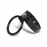 Leather and Silicone Duo Cock Ring
