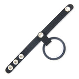 Leather and Silicone Duo Cock Ring