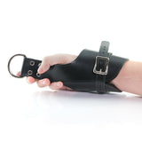 Heavy Duty Leather Suspension Cuffs with Faux Fur