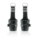 Heavy Duty Leather Suspension Cuffs with Faux Fur