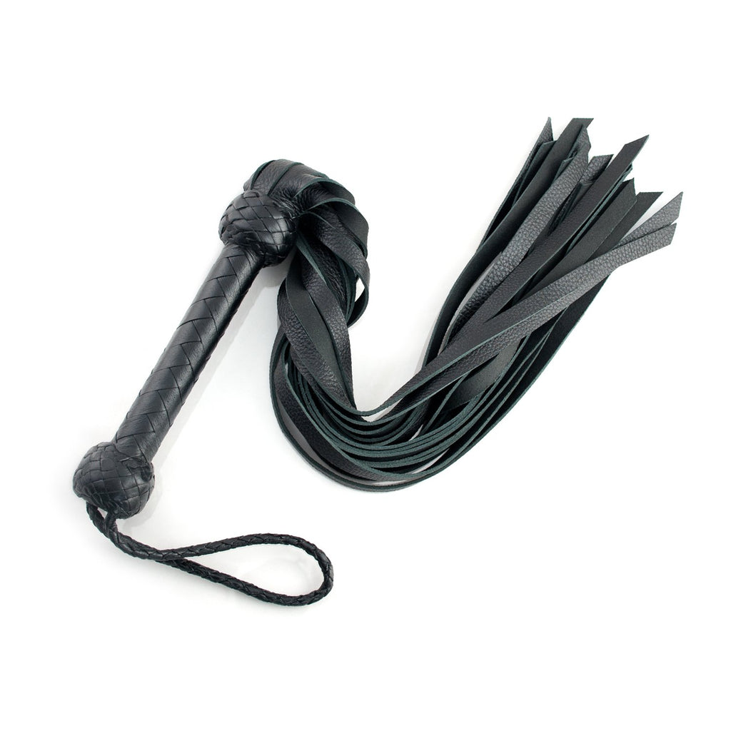 Buffalo Leather BDSM Flogger - Black