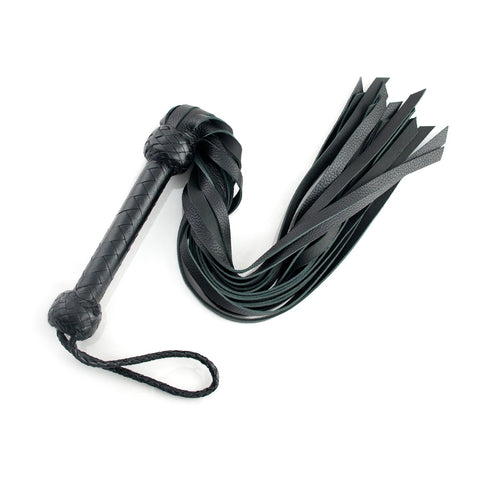 Buffalo Leather BDSM Flogger - Black