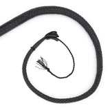 Single Tail Leather Whip – Black