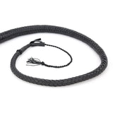 Single Tail Leather Whip – Black