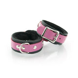 Leather Mini Cuffs, Faux Fur Lining