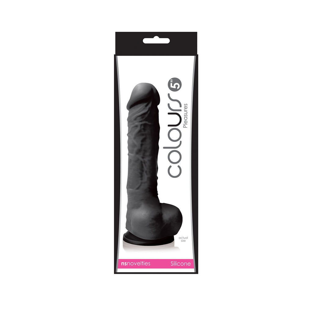 Silicone Pleasure Colours Dildo - Black