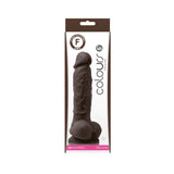 Silicone Pleasure Colours Dildo - Dark Brown