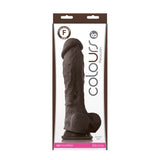 Silicone Pleasure Colours Dildo - Dark Brown