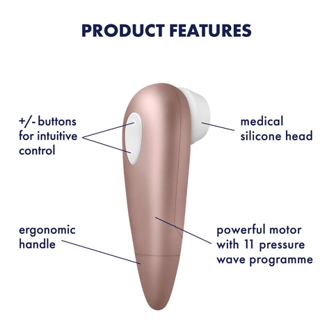 Satisfyer Number One Air Pulse Clitoral Stimulator, Bronze