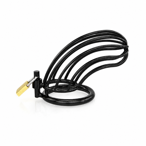 Bird Cage, Male Chastity Cage Device - Black