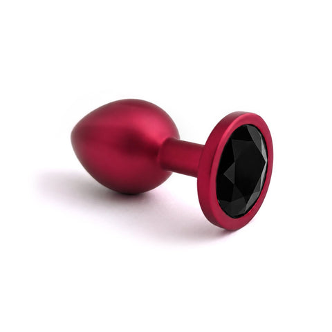 Classic Jeweled Matte Red Butt Plugs