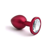 Classic Jeweled Matte Red Butt Plugs