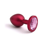Classic Jeweled Matte Red Butt Plugs