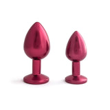 Classic Jeweled Matte Red Butt Plugs