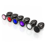 Classic Jeweled Black Butt Plugs