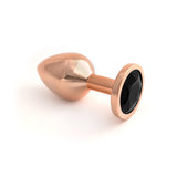 Classic Jeweled Rose Gold Anodized Butt Plugs