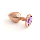 Classic Jeweled Rose Gold Anodized Butt Plugs