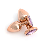 Classic Jeweled Rose Gold Anodized Butt Plugs