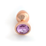 Classic Jeweled Rose Gold Anodized Butt Plugs