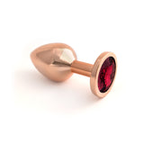 Classic Jeweled Rose Gold Anodized Butt Plugs
