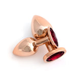 Classic Jeweled Rose Gold Anodized Butt Plugs