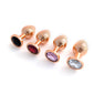 Classic Jeweled Rose Gold Anodized Butt Plugs