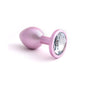 Classic Jeweled Matte Pink Metal Butt Plugs