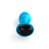 Classic Jeweled Blue Anodized Butt Plugs