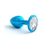 Classic Jeweled Blue Anodized Butt Plugs
