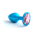 Classic Jeweled Blue Anodized Butt Plugs