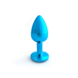 Classic Jeweled Blue Anodized Butt Plugs