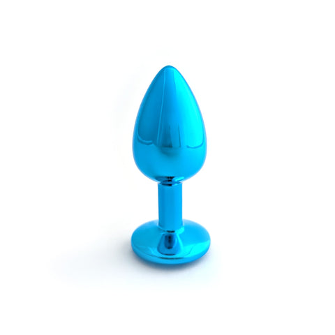 Classic Jeweled Blue Anodized Butt Plugs
