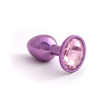 Classic Jeweled Purple Anodized Butt Plugs