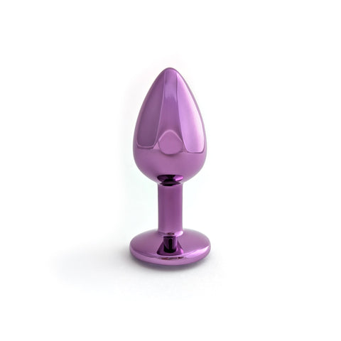 Classic Jeweled Purple Anodized Butt Plugs