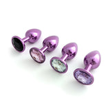 Classic Jeweled Purple Anodized Butt Plugs