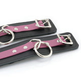 Leather Locking Cuffs, Faux Fur Lining