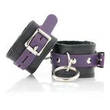 Leather Locking Cuffs, Faux Fur Lining