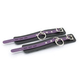 Leather Locking Cuffs, Faux Fur Lining